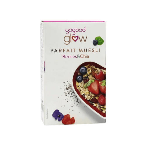 YOGOOD GLOW PARFAIT MUESLI NUTS & CHIA - Ngũ Cốc Muesli Yogood Glow Parfait Nuts & Chia (Hộp)