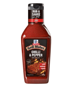 MCCORMICK GRILL MATES CHILI PEPPER BBQ SAUCE 500G - Sốt BBQ Ớt Cay Grill Mates 500g