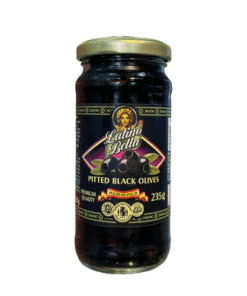 LATINO BELLA PITTED BLACK OLIVES 235G - Ôliu Đen Không Hạt Latino Bella 235g