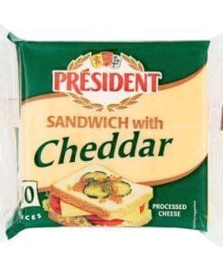 PRESIDENT CHEDDAR SANDWICH CHEESE 200G - Phô Mai Sandwich Cheddar Président 200g